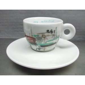 1995 Illy An Du China Espresso Cup w Saucer Flowers Perfume  