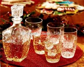 PC ITALIAN GLASS DECANTER SET,Glasses,whiskey,scotch  