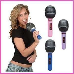  Inflatable Microphone Assortment (12 pcs) Toys & Games