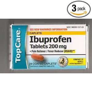  Top Care Ibuprofen   200 Mg Coated Caplets (24 Ea 
