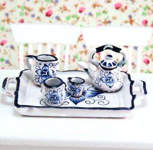 Dollhouse Miniature Victorian Porcelail Tea Set Dish B  