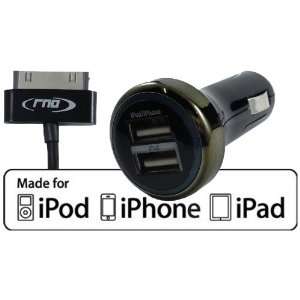 1amp Dual Car Charger & (3ft) charging cable made for Apple (iPad 