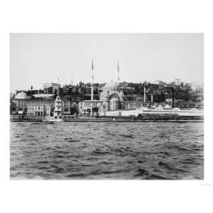 Nusretiye Mosque from the Sea Photograph   Istanbul, Turkey Giclee 