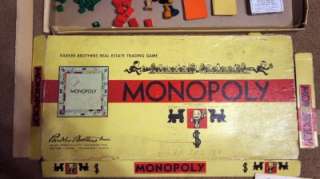 VTG Monopoly Game Mix Match Misc Cards Board Box 1950s  