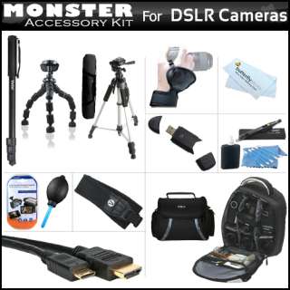 Monster DSLR Accessory Kit For All Nikon, Canon DSLRs  
