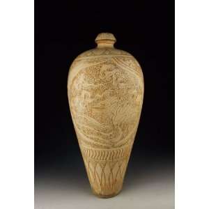  one Cizhou Ware Porcelain Plum Vase, Chinese Antique 