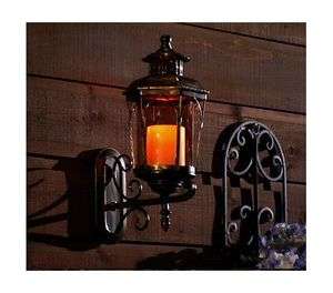 Wall Mounted Flameless LED Candle Lantern w/ Timer  