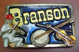 Branson Enamel musician musical instrument Belt Buckle  