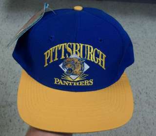   VINTAGE hat w/ tags Signatures Pittsburgh Panthers yellow bill  