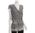 fluxus black burnout cowlneck drawstring tunic mouseover to zoom 