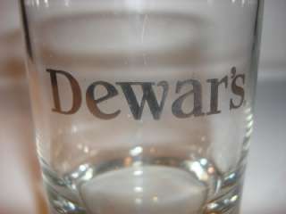 DEWARS GOLD LOGO WHISKEY LIQUOR CLEAR DRINKING GLASS  