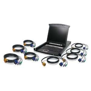  KVM Console with 17 Inch TFT LCD Active Matrix Monitor, Keyboard 
