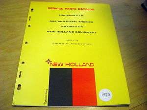 New Holland Ford 256 Engine Parts Manual 907 909 NH  