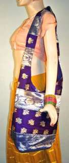 10 Vintage silk sari Bags long Purse boho gypsy INDIA  