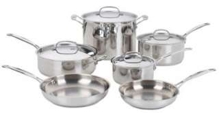   10 chef s classic stainless steel 10 piece set contemporary nonstick