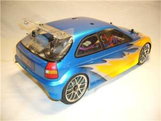 HPI Mini Nitro RS4 2 speed gas radio control touring car Honda Civic 