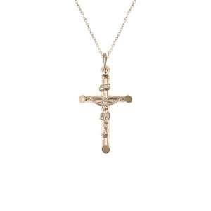    10k Hollow Large Crucifix Cross Pendant Necklace, 18 Jewelry