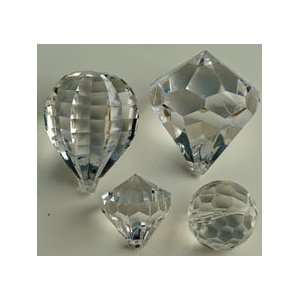  Facated Clear Acrylic Gems In Mixed Sizes 36 Pcs Health 