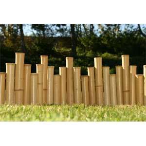  Black Bamboo Staggered Edging Patio, Lawn & Garden