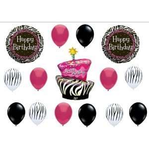  Zebra Stripe Cake Birthday Party Balloons Decorations 