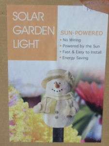 Snowman Solar Garden Light NEW Christmas Lights  