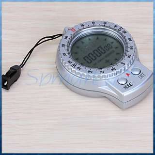   Hiking 4 in 1 LCD Digital Compass Thermometer Clock Stopwatch Outdoor