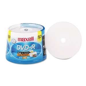 Maxell  DVD R Recordable Discs, 4.7GB, 16x, Spindle, White, 50/Pack 
