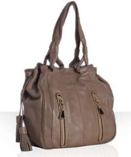 See By Chloe taupe leather Cherry vertical zip handbag   up 