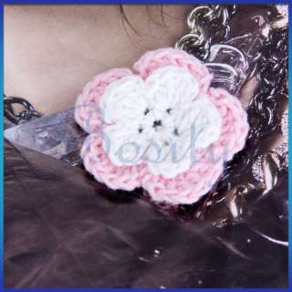   Crochet Flower Appliques Sewing Craft Cotton Hair Beanie Clothes Decor