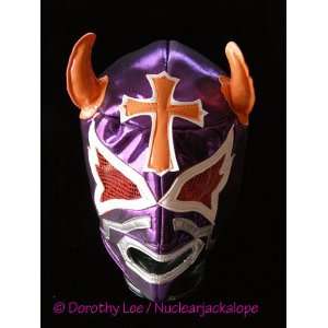  Lucha Libre Wrestling Halloween Mask Diablo Sagrado purple 