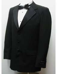 New Mens High Quality Single Breasted (SB) Three Button Black Tuxedo 