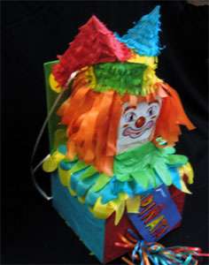 Jack in the Box Pull String Pinata Clown Pinatas Party  