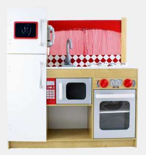 This durable, kid sized kitchen stimulates your childs culinary 