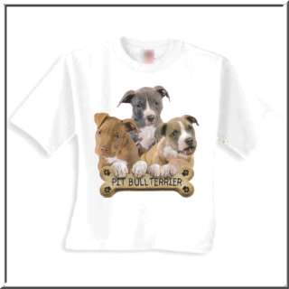 American Pit Bull Terrier Puppy Bone T Shirt Youth Size  