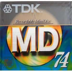  TDK 74 Minute Blank Audio MiniDisc, Single Electronics