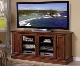 NEW RUSTIC OAK WOOD FLAT PLASMA TV CONSOLE/ STAND  
