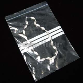100 Grip Seal Poly Plastic Self Write On Bags 5.9X9  