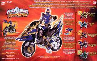 Power Rangers Ninja Storm NAVY Tsunami Cycle & figure BanDai #10455 