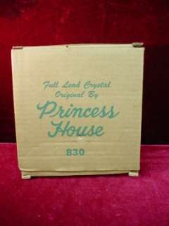 NEW UNUSED IN BOX Vintage PRINCESS HOUSE LEAD CRYSTAL CANDLE HOLDER 