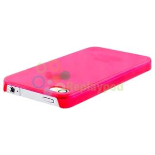   Red Crystal Hard Case Cover+PRIVACY LCD FILTER Film for iPhone 4 G 4S