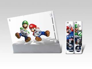 Mario Kart Racing Skin Sticker for Wii Console &2Remote  