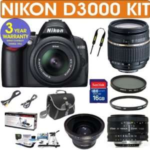  NIKON D3000 Digital SLR Camera + Tamron AF 18 250mm Zoom 