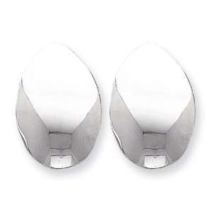  Oval Non pierced Earrings in Sterling Silver Jewelry