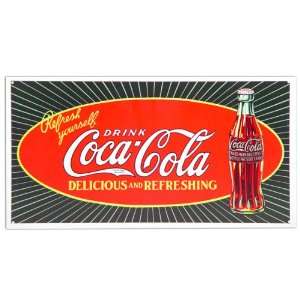  Coca Cola Starburst Bottle Metal Sign