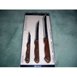 Tramontina Old Colony Fine Edge 3 Piece Knife Set   Stainless Steel w 