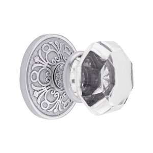   Door Set With Old Town Crystal Knobs Privacy in Polished Chrome. Home
