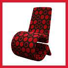 red and black chair patterned fabric accent chair living room