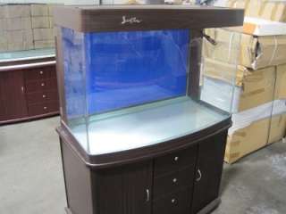 100 Gallon [New] Coffee colored Aquarium w/ Canopy,Cabinet, Lights 