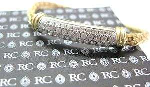 Roberto Coin Weave ID Diamond Bracelet YG 1.46CT  