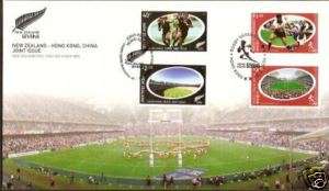 NEW ZEALAND 2004 RUGBY SEVENS Joint Issue with HK CHINA FDC  